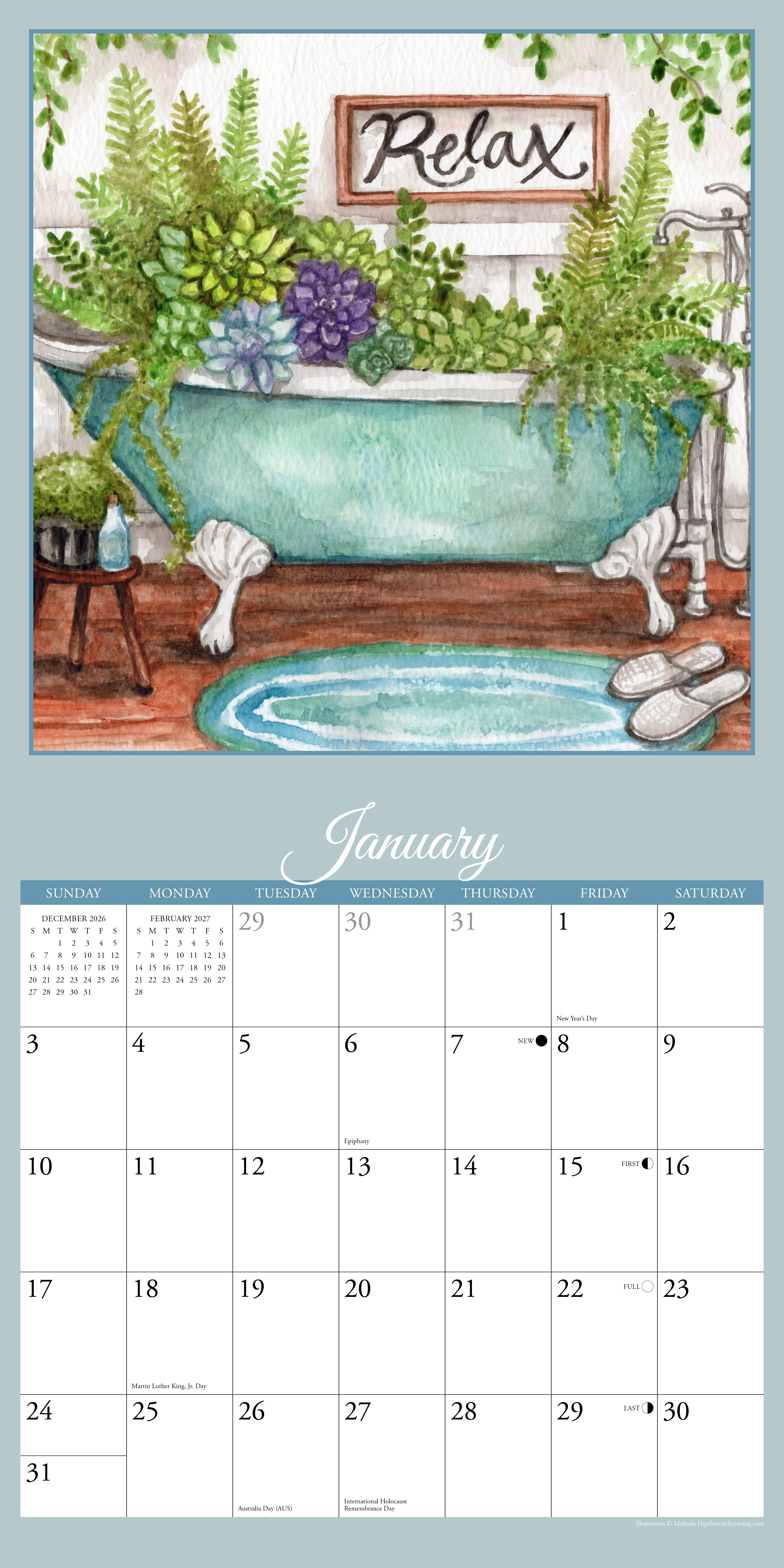 Willow Creek Press, Home Is Wherew the Heart Is - Artisan Series 2027 Wall Calendar
