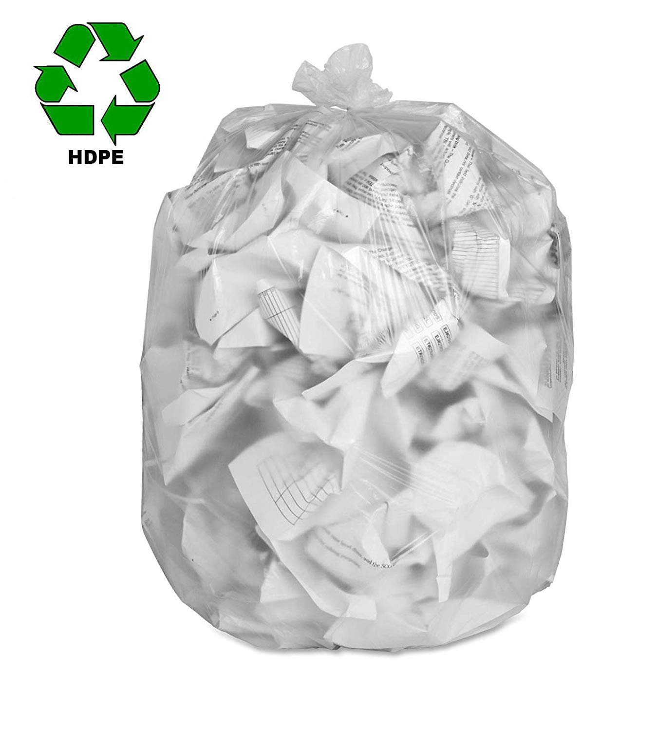 AMZ Supply Garbage Can Liners 24x24 High Density Clear Trash Liners 0.24  Mil 8-10 Gallon Trash Bags Pack of 1000