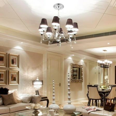 GOOHOCHY  Chandelier Ceiling Tray Canopy Light Hooks Heavy Duty Silver