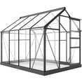 thumbnail image 1 of Outsunny 6' x 8' x 6.6' Aluminum Polycarbonate Walk-In Garden Greenhouse, 1 of 10
