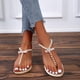 thumbnail image 1 of Zapatos Casual de Moda de Verano Wmkox8yii Pantuflas de Tacón Plano con Lazo de Cuentas de Perlas Talla 42, 1 of 8