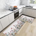 thumbnail image 4 of Spring Floral Kitchen Mats for Floor, Cushioned Anti-Fatigue Kitchen Rugs Non Slip, Wild Flowers Kitchen Rugs Sets of 2, Kitchen Floor Comfort Mats for Home & Office, 17'''' x 48'''' + 17'''' x 30'''', 4 of 6