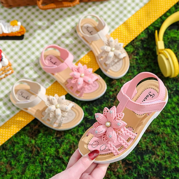 Pink on sale kids sandals