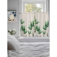 thumbnail image 4 of Kitchen Curtains 54 Inches length, Green Floral Window Treatment Curtain Drapes, Elegant Tulip Vintage Wildflower Plant Thermal Insulated Drapes for Basement Hotel RV, 42"x54", 2 Panels, 4 of 7