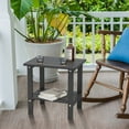 thumbnail image 2 of Decksplore Adirondack Outdoor Side Table,2 Pcs, 2-Tier Sturdy Patio End Table Weather Resistant, 16.5" Solid Side Table for Patio, Pool, Porch(Grey), 2 of 8