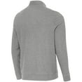 thumbnail image 3 of Men's Antigua  Heather Gray Super Bowl LX Subtle Quarter-Zip Top, 3 of 3