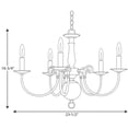 thumbnail image 2 of Americana Collection Five-Light Polished Brass White Candle Traditional Chandelier Light, 2 of 2