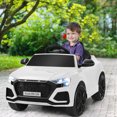 thumbnail image 2 of Costway Kids Ride On Car 12V Licensed Audi RS Q8 with Remote Control Lights Music White, 2 of 10