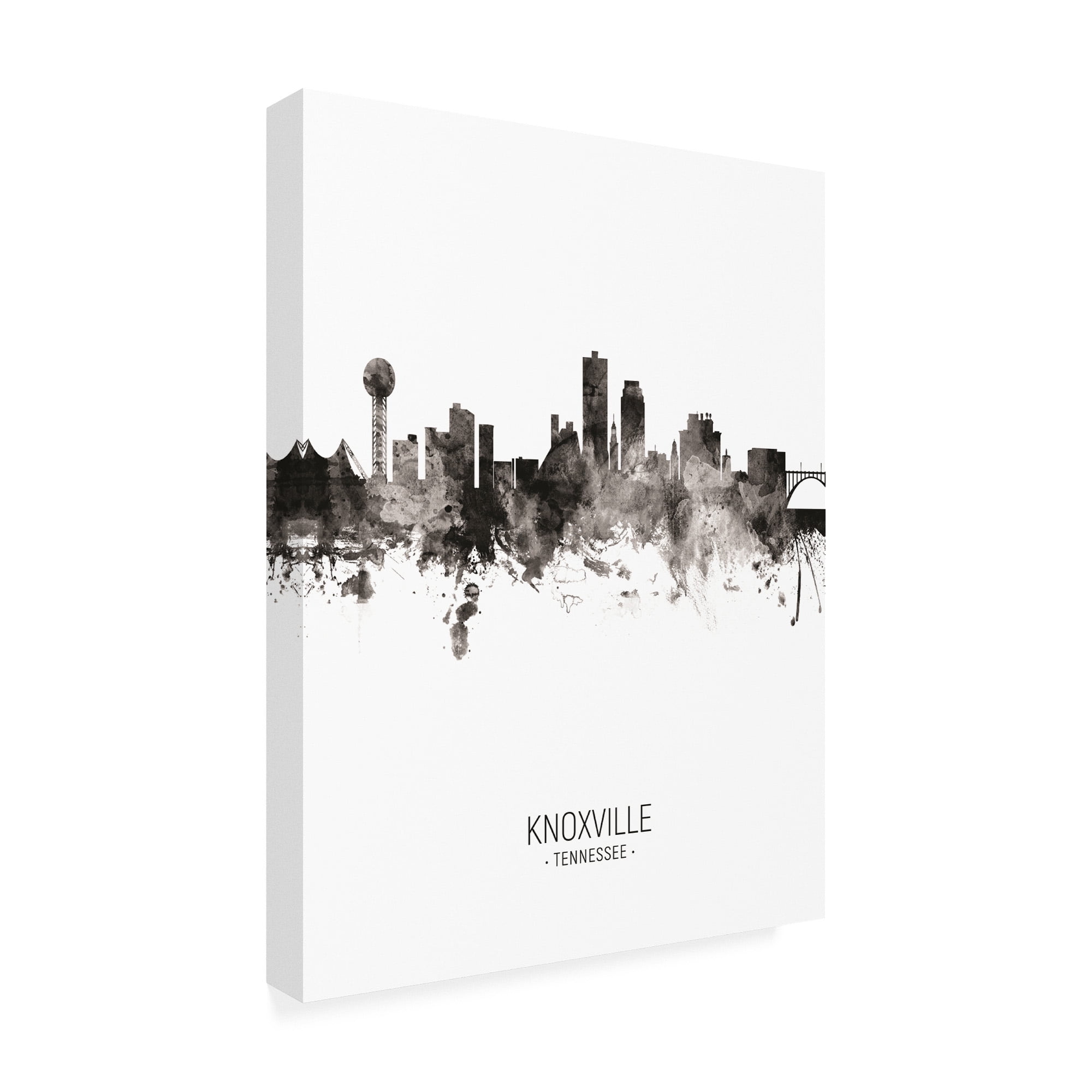 Trademark Fine Art 'Knoxville Tennessee Skyline Portrait II' Canvas Art by Michael Tompsett