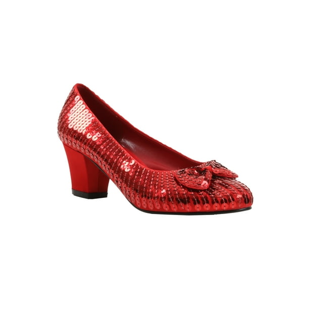 Red 2025 sequin pumps