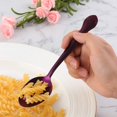 thumbnail image 4 of 12-Piece Stainless Steel Dinner Spoons with Flower Edge, Stainless Steel Dinner Spoons Set, Spoon Dessert Spoons for Home, Kitchen or Restaurant - 7.3 Inches-Purple, 4 of 7