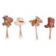 thumbnail image 3 of 72pcs Topper de Magdalena Forma de Vaquero Decoración de Torta de Fiesta de Cumpleaños de Chicos SM SunniMix Picks de cupcake, 3 of 8
