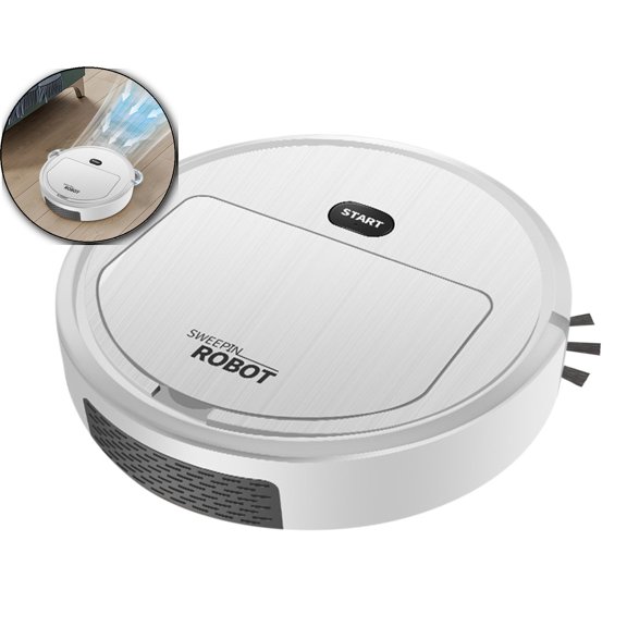 Dvruxg Robot Vacuum Cleaner, Sweeping Robot, USB Smart 3 in 1 Super Thin, Powerful Suction, Quiet, Robotic Vacuum Cleaner(White)