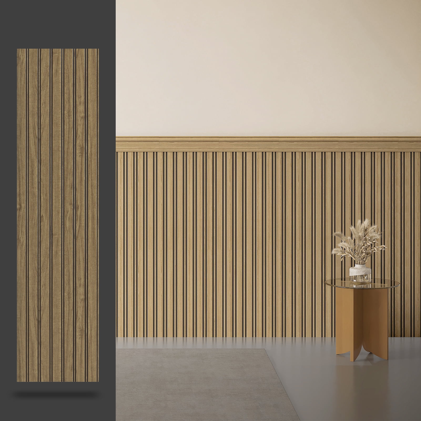 Art3dwallpanel DIY Board & Batten Wall Kit - 9.84" W x 37.8" L Polystyrene Wainscoting Panels for Instant Room Makeover,Easy Installayion,, 31 Sq Ft/Box