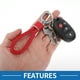 thumbnail image 4 of Llavero de Coche Único Bargains Llavero Universal con Anillo para Llaves de Fob de Cuero Sintético Aleación de Zinc Tono Plateado Rojo 1 Pcs, 4 of 6