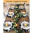 thumbnail image 4 of 15 Inch Round Placemats Set of 6, Gray Black Geometric Non Slip Heat Insulation PP Table Mats, Modern Art Abstract Grey Line Washable Place Mats for Kitchen Dining Party Table Decor, 4 of 7