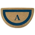 thumbnail image 1 of Single Picture Frame Blue 22" x 36" Half Round HeavyDuty Coir Doormat - Monogrammed A, 1 of 5