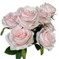 thumbnail image 2 of 9 Heads Rose Artificial Flowers Bouquet Rose Peony Flower Valentine's Day Decoration Garden Decor Fake Flower,Roses Bouquet for Diy Crafts Home Wedding Table Centerpieces Vase Fillers(1Pc/17.7"), 2 of 9