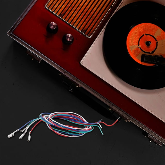 ETHZZLE 4Pcs Phono Cable Lead Wire Set for Turntable with Quality Copper and Color Identification
