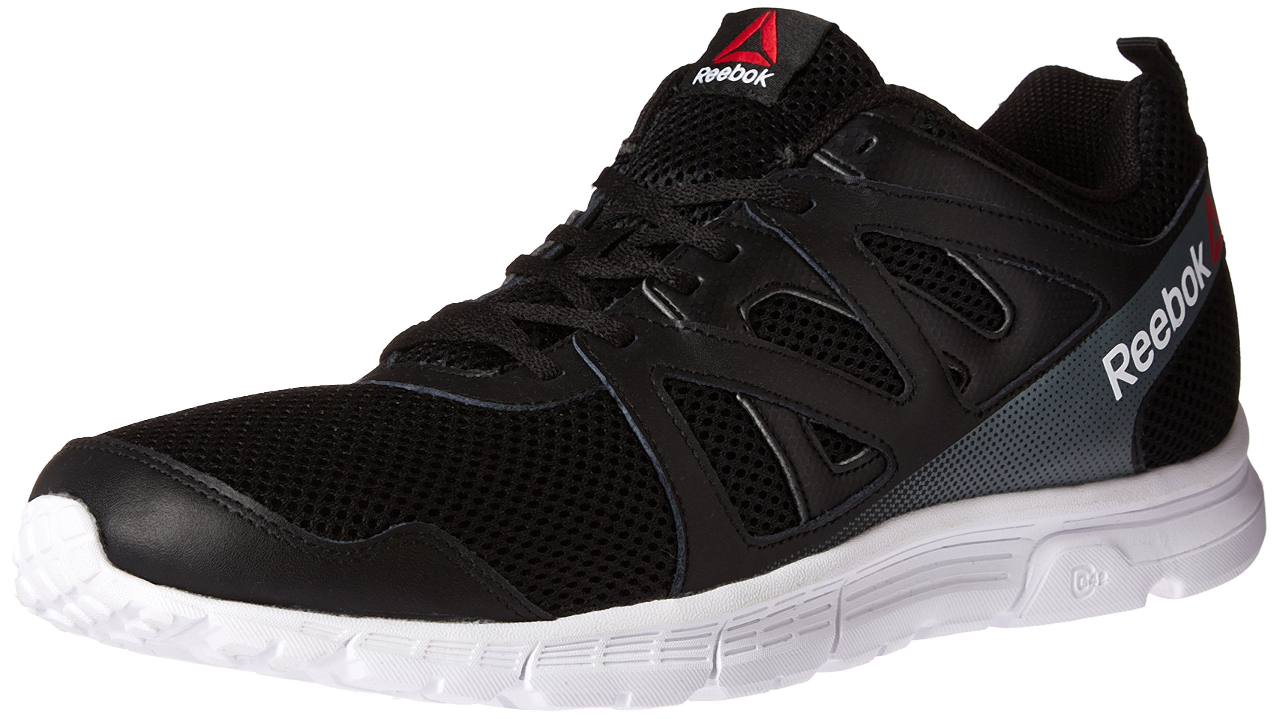 reebok running shoes black and white