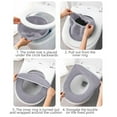 thumbnail image 4 of Soft Fleece Toilet Seat Cover Warmer, Reusable Washable Bathroom Seat Mat, Non-Slip Cushioned Toilet Lid Cover for Home Bathroom Comfort, Easy Installation Toilet Seat Protector for Adults, 4 of 6