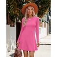 thumbnail image 4 of ZANKLEY Fall Dresses for Women 2025 Long Sleeve Crew Neck Sweater Dress, 4 of 11