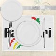 thumbnail image 3 of Ambesonne Rasta Place Mats Set of 4, Grunge Rastafari Words, Standard Size, Red Green and Yellow, 3 of 6