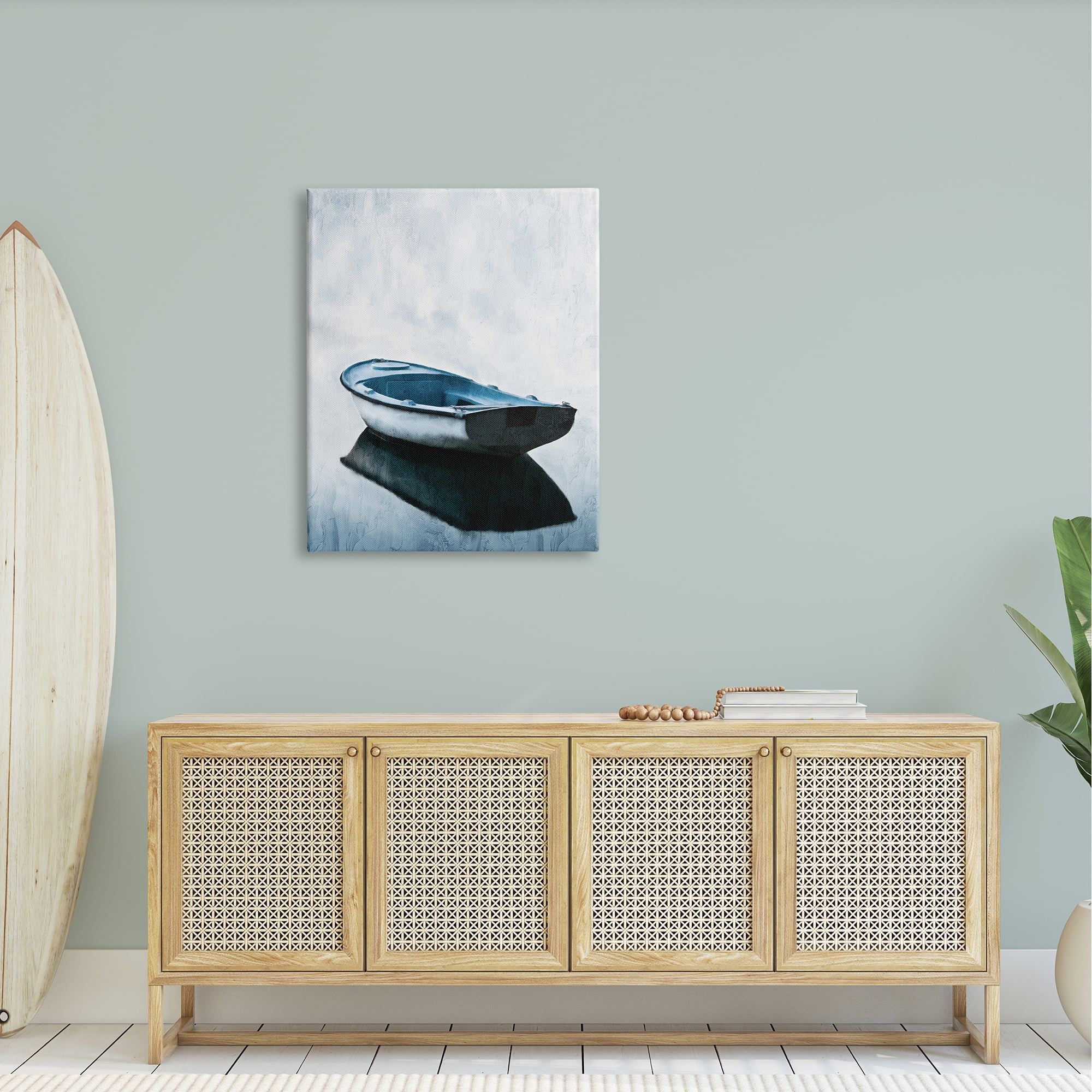 Stupell Industries Peaceful Row Boat Floating Reflection Lake Water , 30 x 40, Design by Kim Allen