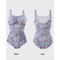 thumbnail image 6 of AICARE Women's One Piece Swimsuit Ruched Tummy Control Square Neck Bathing Suits, 6 of 7