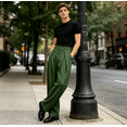 thumbnail image 4 of HBDesign Mens Linen Wide Leg Pants Casual Pleated Summer Breathable Loose Daily Trousers, 4 of 6