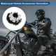 thumbnail image 3 of Accesorios para Casco de Motocicleta Decoración de Moño con Encaje Blanco para Cascos de Motocicleta Bicicleta Esquí Pegatina de Piel Negra 2 Juegos, 3 of 6