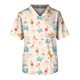 thumbnail image 1 of Men's Short Sleeve V Neck Small Animals Print Chest Pocket Carer TopM, 1 of 3