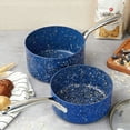 thumbnail image 3 of HLAFRG Kitchen Nonstick Saucepan Set - 1 Qt and 2 Qt Sauce Pan Set with Lid - Multipurpose Pots Set Use for Home Kitchen or Restaurant (Blue Granite), 3 of 5