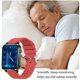 thumbnail image 2 of Reloj Inteligente Reloj Glucómetro Resistente Al Agua Fitness Tracker Reloj Para Hombres Mujeres (Silicona Roja), 2 of 3