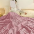 thumbnail image 6 of Btomtd 40"x60" Soft and Thick Double Layer Raschel Throw Blanket, Warm Blanket for Winter, Comfortable Couch Blanket and Plush Bed Blankets for Multiple Scenes, Pink, 6 of 7