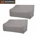 thumbnail image 2 of Modern Leisure Garrison Patio Loveseat Cover, Waterproof, 66"L x 40"W x 39"H, 2-Pack, Granite Gray, 2 of 15