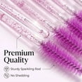 thumbnail image 6 of 50Pcs Disposable Lash Mascara Brushes, Spiral Lash Brush Applicators with Crystal Handles, Applicator Brow Brush Makeup Set, Lash Brush Makeup Tool, Purple, 6 of 7