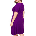 thumbnail image 5 of a.Jesdani Women's Plus Size Short Sleeve Pleated Casual Shirt Dress of Female, 5 of 10