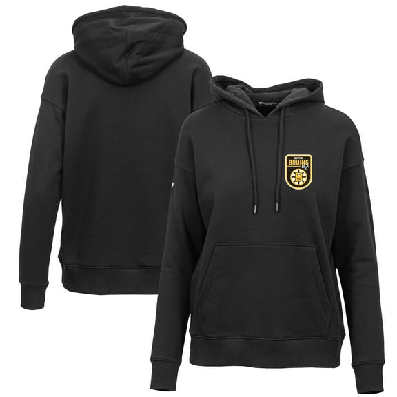 Women's Levelwear Black Boston Bruins Retro Adorn Pullover Hoodie