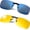 Blue-Yellow, variant on Polarized Night Vision Clip-On Driving Sunglasses, Yellow, 1 Pack