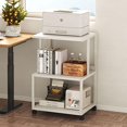 thumbnail image 2 of Vermess Printer Stand, Large 3 Tier Printer Table with Wheels, Industrial Printer Storage Cart, Rolling Printer Cart with Storage Shelf for, 2 of 9