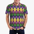 thumbnail image 5 of Wukai Mardi Gras4 Men’s Polo Shirts,Quick-Dry Athletic Shirt,Classic Fit Shirts-Small, 5 of 8