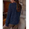 thumbnail image 2 of Blusa para Mujer PRETTYGARDEN Manga Larga de Encaje Azul Marino Talla L, 2 of 8