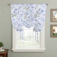 thumbnail image 2 of Blue Spring Floral Tie Up Curtains for Windows, Adjustable Balloon Window Shades, Green Botanical Wildflower Blossoms Kitchen Window Treatments Adjustable Roll Up Curtain for Basement/Nursery 52"x45", 2 of 8