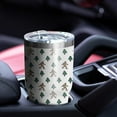 thumbnail image 4 of 30oz White Bigfoot and Pine Tree Pattern Tumblers Stainless Steel Tumbler with Lid and Straw,Vacuum Insulated Double Wall Travel Tumbler Cups Mug with Cleaning Brush for Coffee,Tea, 4 of 7