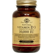 Solgar vitamine D3 (cholécalciférol) 10 000 UI, 120 Gélules