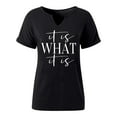 thumbnail image 4 of NJGRAE Boho Tops for Women Women’S Fall T-Shirts Women's V Neck Short Sleeve T Shirt Casual Comfortable Printed Top for Everyday Wear OutFit Versatile Machine Washable Plus Size V Neck Tees S, 4 of 4