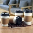thumbnail image 5 of Disposable Paper Coffee Cups - Insulated - with Lids and Sleeves (50, 16 oz), 5 of 5