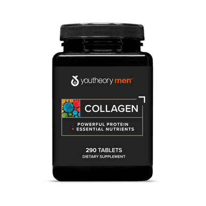 Youtheory | Colágeno para hombre tipo 1 2 3, 160 tabletas. Suplemento alimenticio.