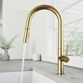 thumbnail image 4 of VIGO Greenwich Single Handle Pull-Down Sprayer Kitchen Faucet in Matte Brushed Gold, 4 of 11